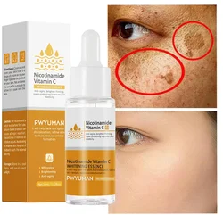 Vitamin C Brighten Whitening Serum Niacinamide Remove Freckle Dark Spots Melasma Melanin Anti-Aging Moisturizing Skin Care 30ml