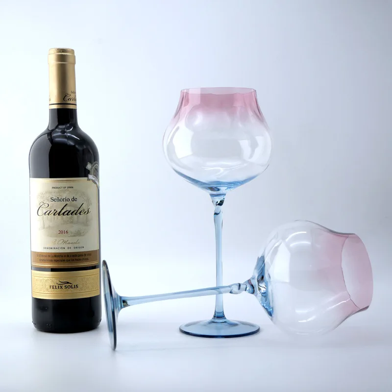 750ml Set of 2 pieces  Large Capacity Gradient Red Wine Glasses Burgundy Bordeaux Wine Glasses High-end Crystal Glass Barware ﻿