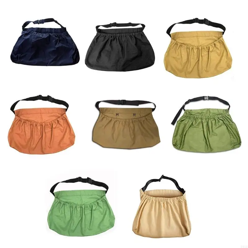 

Heavy Dutys Garden Work Apron Reinforced Pockets Ergonomic For Planting Weeding Collecting B95B