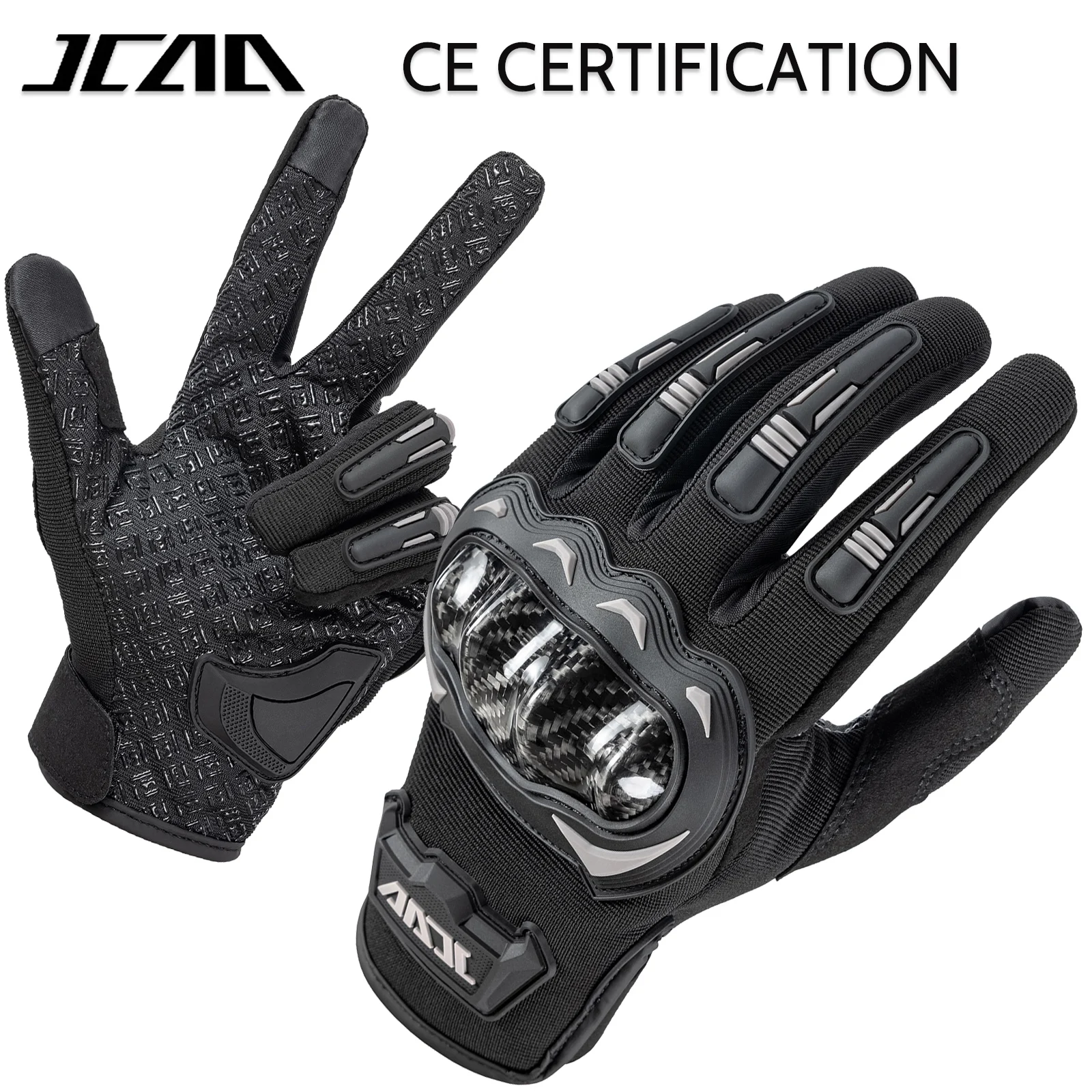 

Summer Motorcycle Gloves for Carbon Fiber Shell Protection Anti-drop Motorbike Gloves Touchscreen Moto Biker Gloves CE Approved