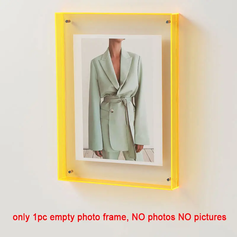 NONE Acrylic Photo Frame Box Transparent 4