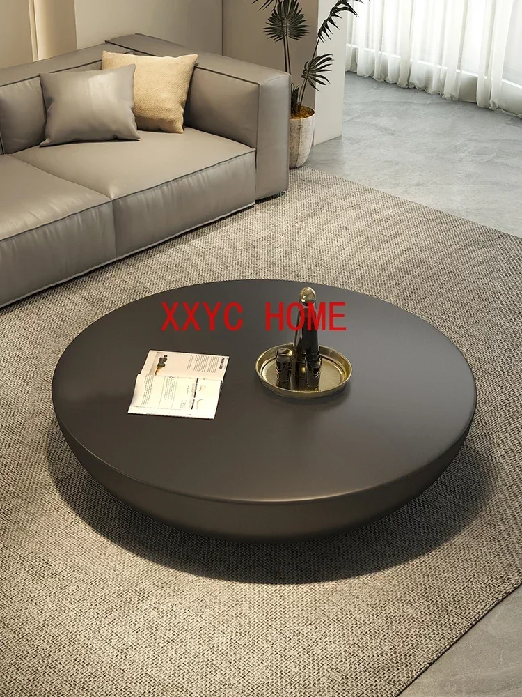 Living Room Home Modern Light Luxury Italian Minimalist round Tea Table