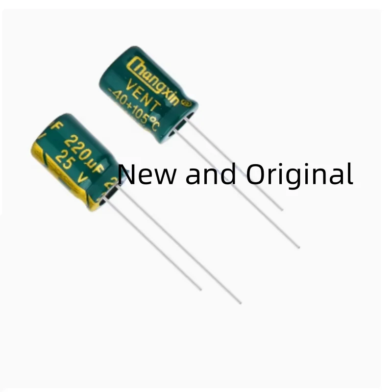 

High frequency low resistance long-life direct insertion electrolytic capacitor 220UF 25V specification 8X12