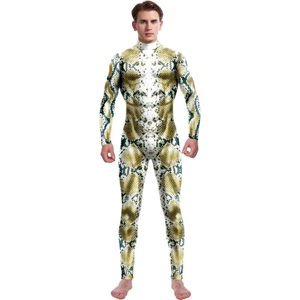 Pet przebranie na karnawał wąż Leopard Deer Fox grafika z tygrysem Zentai body impreza z okazji Halloween kombinezony wydajność pokaż strój Unisex