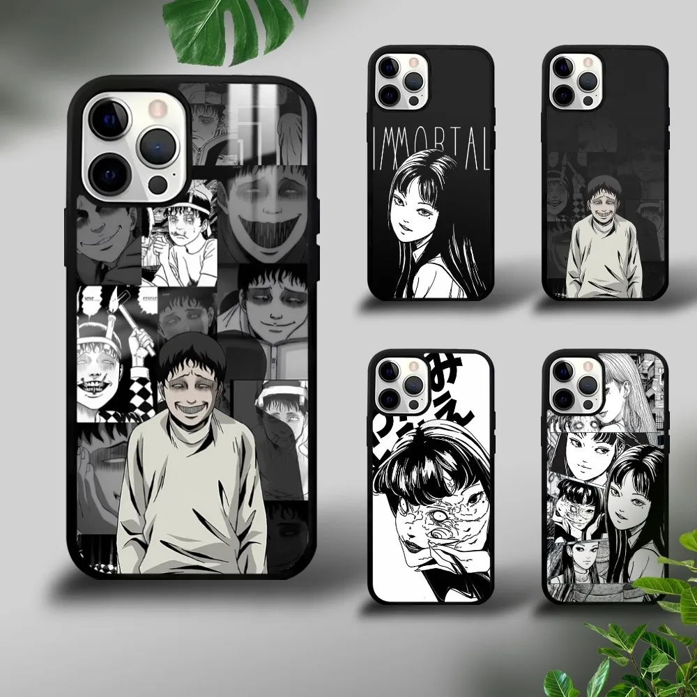 

Junji Ito horror Hot comics Phone Case For iPhone 16 15 14 13 12 11 Pro Xs Max Mini Plus Celulares Hard Funda