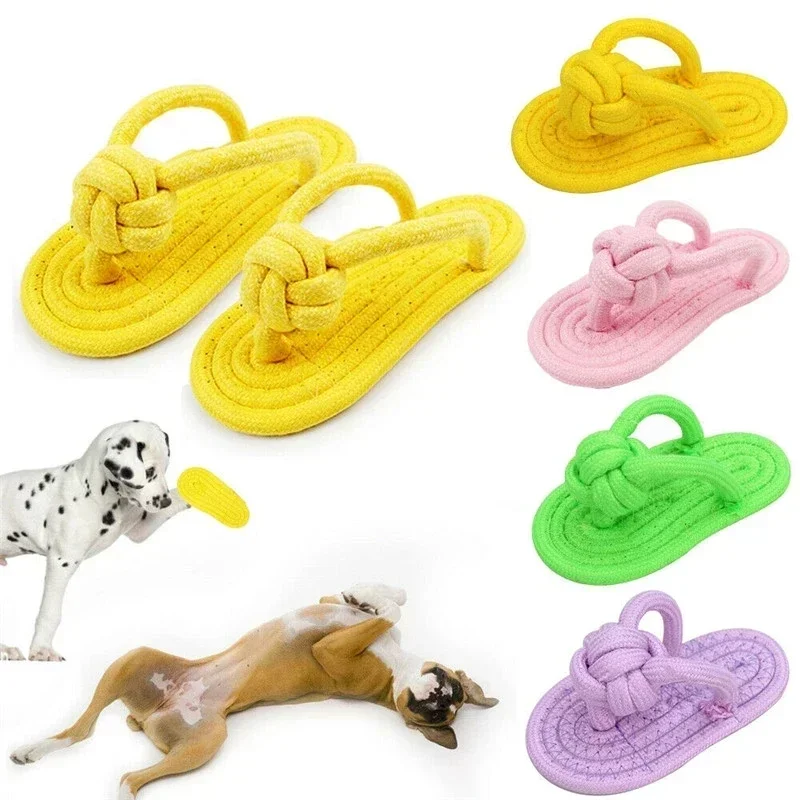 Dog Chewing Toy Cotton Slipper Rope Toy for Small Large Dogs  Pet Teeth Training Molar Toys Interactive Dog Toy Dog Accessories