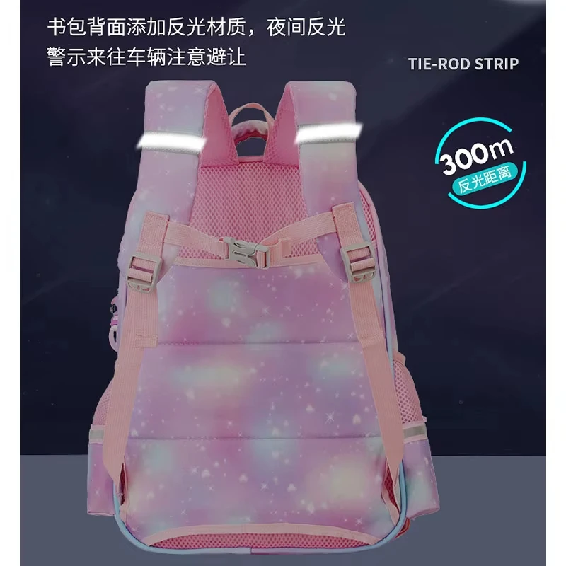 เด็ก Kuromi Hello Kitty รถเข็นโรงเรียนกระเป๋าอะนิเมะ Sanrios กระเป๋าเป้สะพายหลังล้อประหยัดความพยายามความจุสูงอุปกรณ์การเรียนนักเรียน