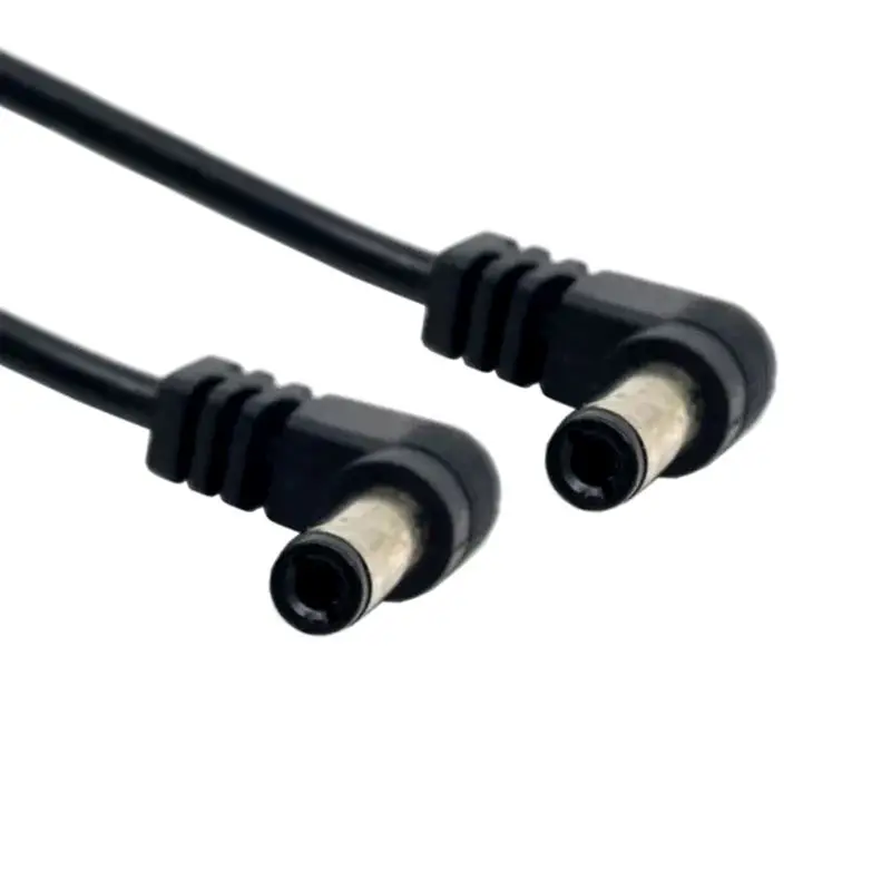 0.3m 0.5m 1m 1.5m 90 Degree Double Bend DC 5.5x2.5/2.1mm Male to Male Universal Tuning Fork Power Extension Cord Charging Cable