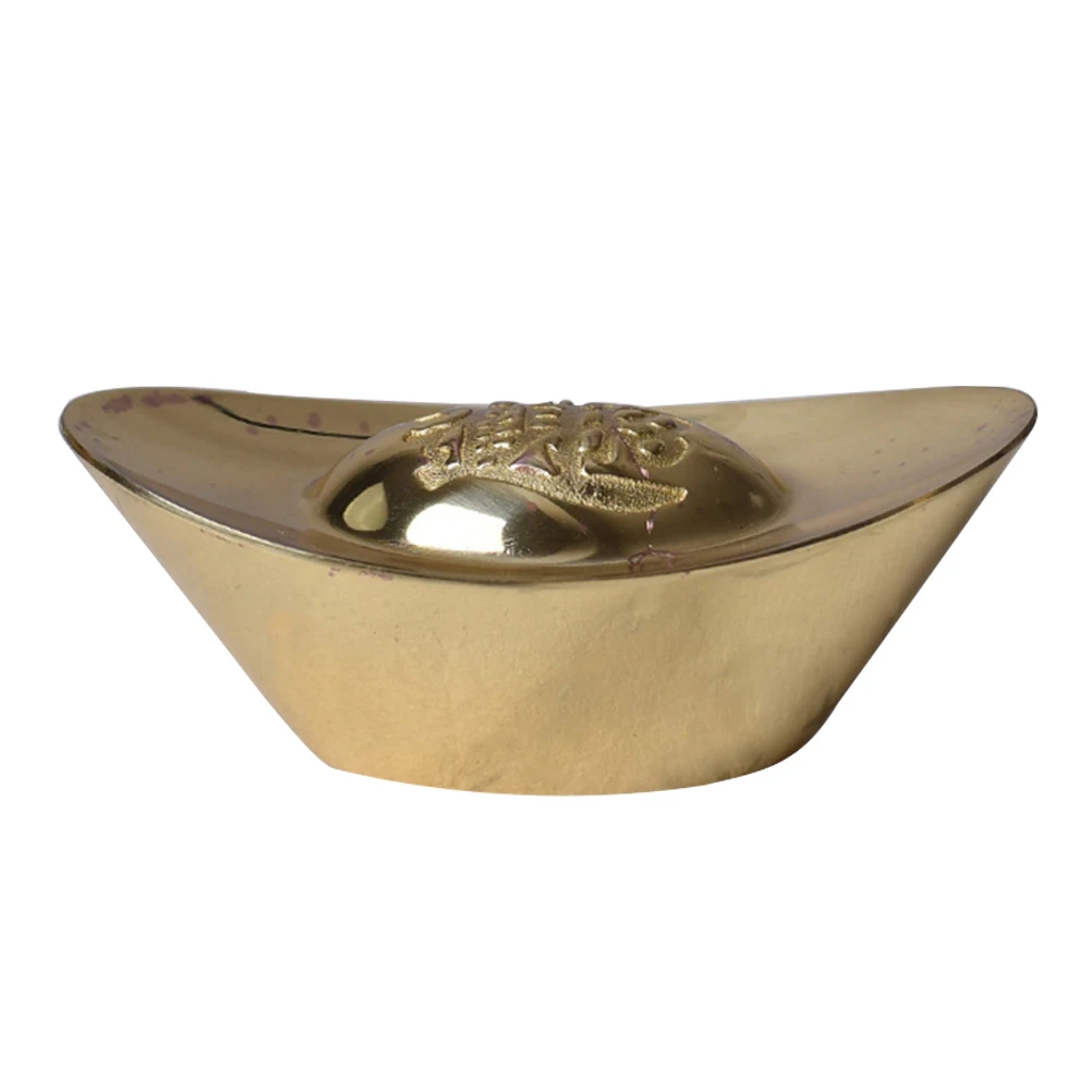 

Aesthetic Pen Gold Ingot Holder Pencil Calligraphy Brush Rest Brass Chinese Office Holders