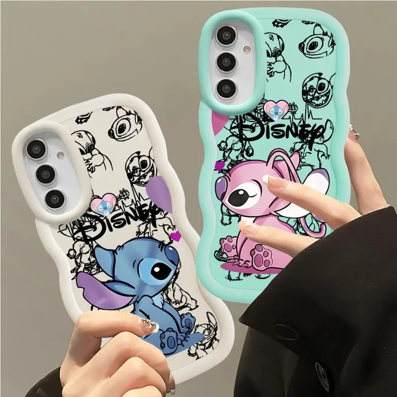 Disney Cute Stitch Case for Samsung Galaxy A20 A51 A30 A50 A11 A03 A05s A21s A04 A13 A04e A15 A51 4G Silicone Capa Cover