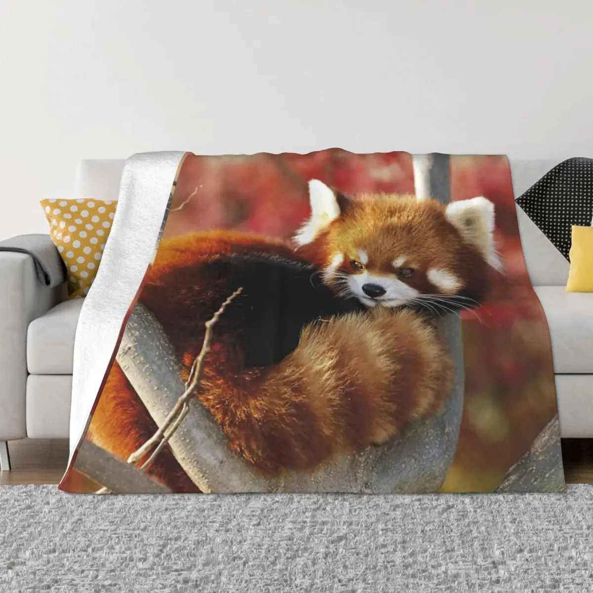 Red Panda Quilt Bedroom Couple Blankets Winter Warm Blanket Throw Blanket