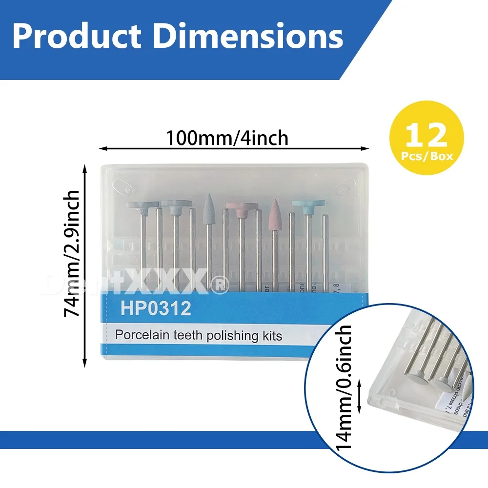 Fotografia 7: Kit de Cabeçotes de Polimento Flexíveis de Silicone 12PCS/B5G2 HP0312 Ferramentas de Polimento de Alto Brilho
