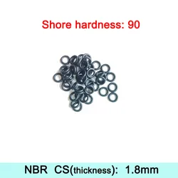 Shore Hardness 90 Degree Thickness CS 1.8mm NBR Rubber O-Rings Seal  Nitrile Butadiene Rubber Washers  Sealing Ring OD*ID*CS