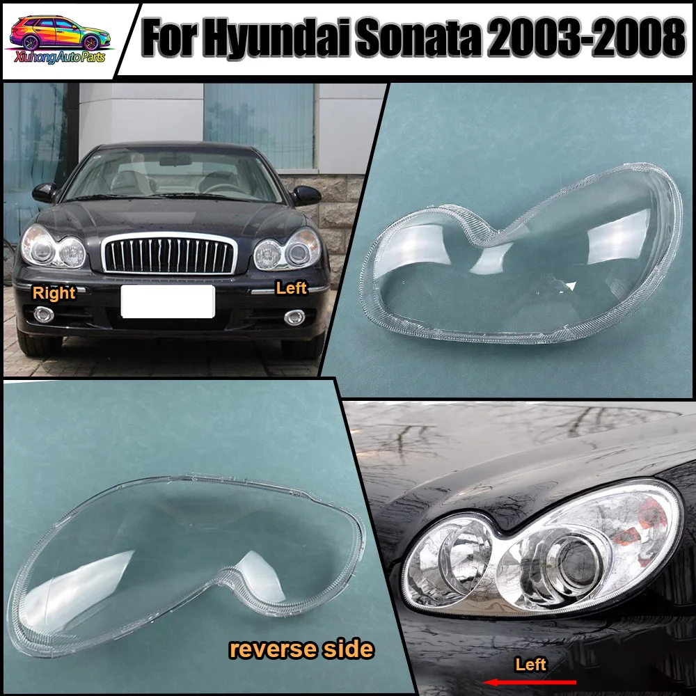 

Car Accessories Headlamp Cover Transparent Lampshade Headlight Shell Plexiglass 2003 2004 2005 2006 2007-2008 For Hyundai Sonata