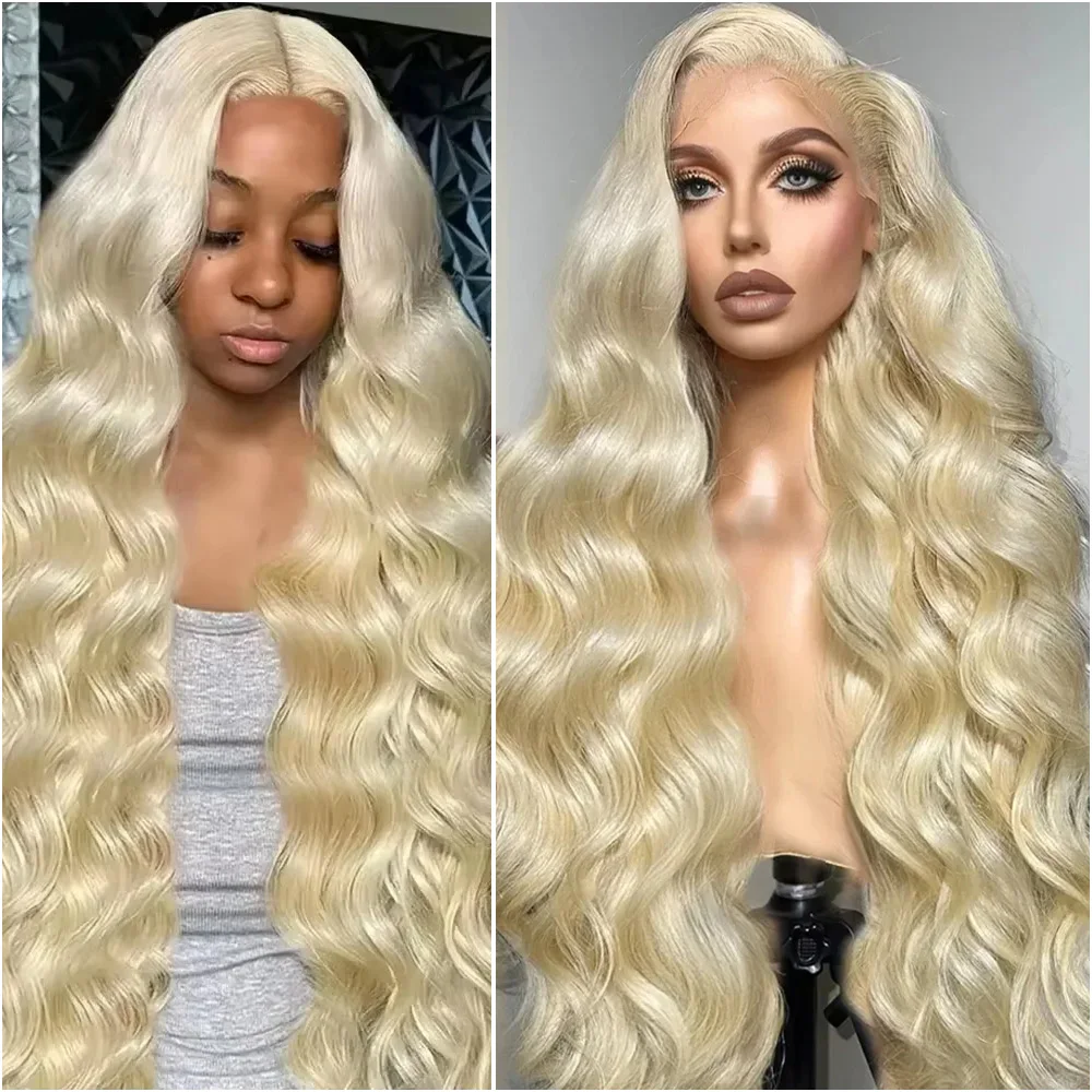 

30 36 Inches 180% Density 613 Blonde 13x6 Hd Lace Front 100% Human Hair Wigs Brazilian Body Wave Transparen Colored For Women