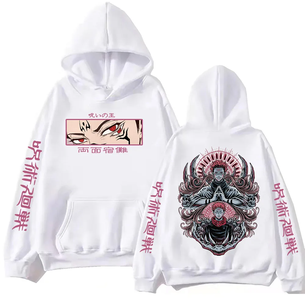 Anime Jujutsu Kaisen Sukuna Hoodie Harajuku  Pullover Tops Man Woman Sweatshirt Fans Gift