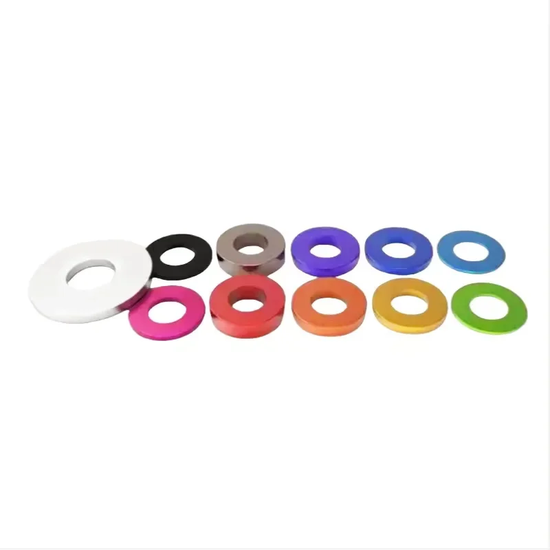 Eloxierte bunte Aluminium-Flachdichtung M4 M5 M6 M8, verdickte Legierungsunterlegscheibe – Detail 2