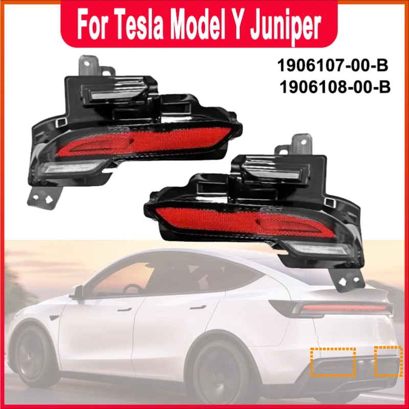 Car Tail Light Fog Light Assembly for Tesla Model Y Juniper 2025+ Rear Bumper Light Rear Fog Light Reverse Light Car Accessories