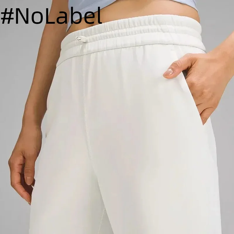 NoneLabelCollection  High-waisted Sports Bell Bottoms Soft Streme Drawstring Loose-fit Double-sided Pocket Leggings For Women