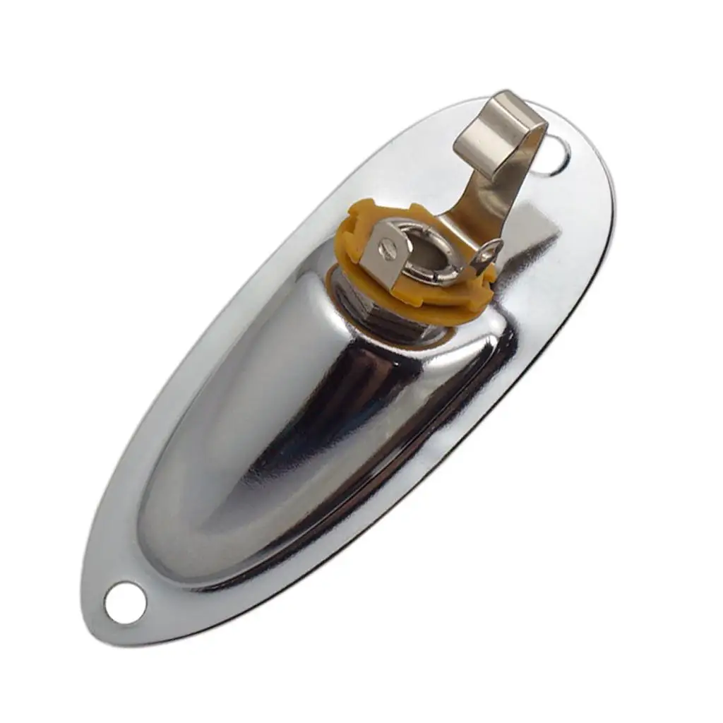 Replacement Guitar Boat Shape Plug 14 Inch Output Jack Plate for Electric Guitar Bass Accessories