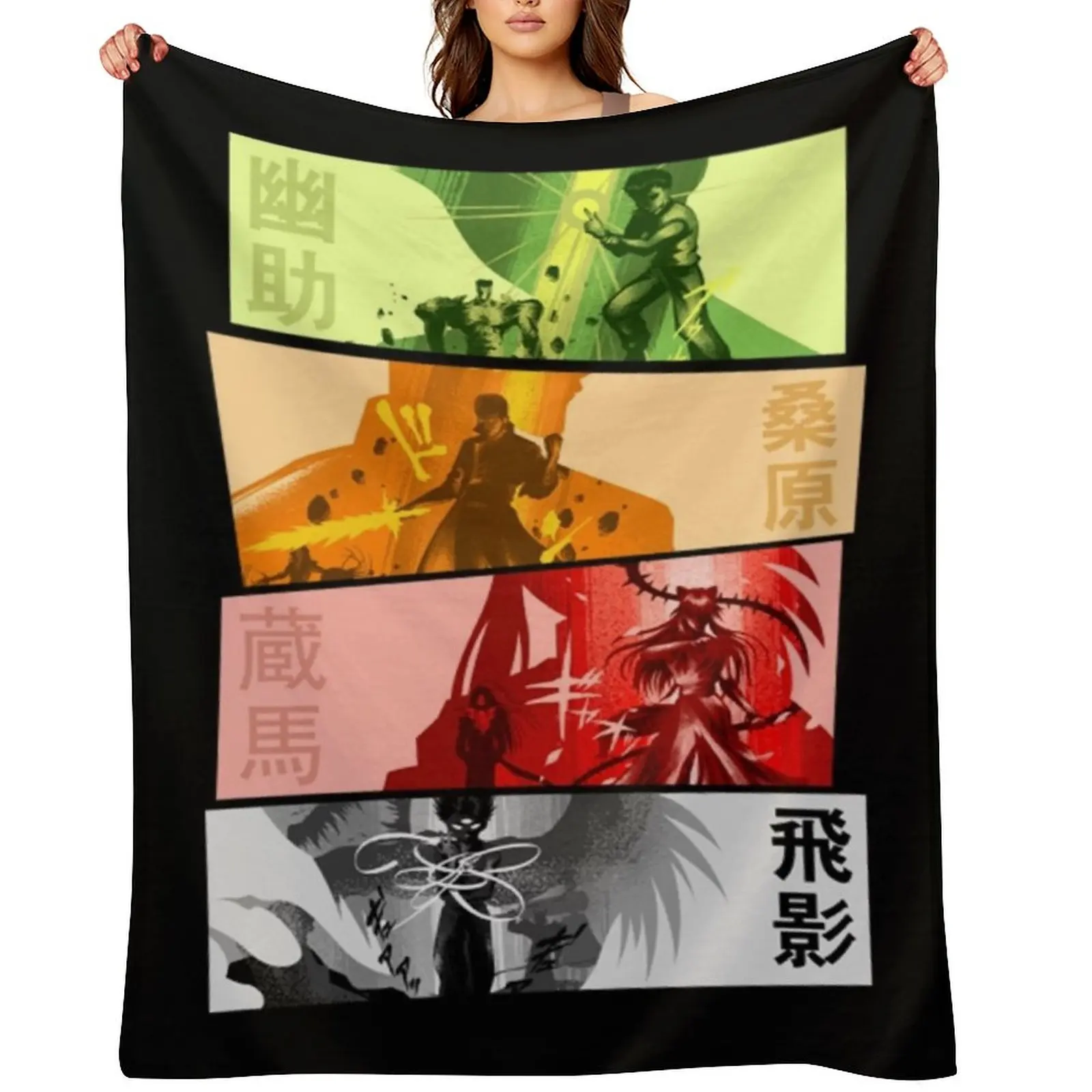 

Yu Yu Hakusho T-ShirtYu Yu Hakusho Set Throw Blanket Soft Plush Plaid Decorative Sofas Flannel Fabric Sofas Blankets