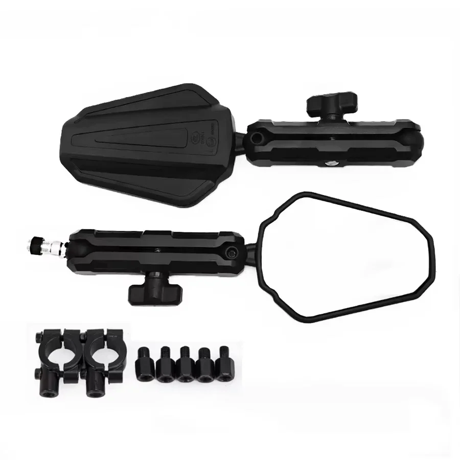 WB1 Motorcycle Rearview Mirror Foldable Side Mirrors 360° Adjustment Off-road Motorcycle Mirrors M8 M10 Bolt Handlebar Mirror