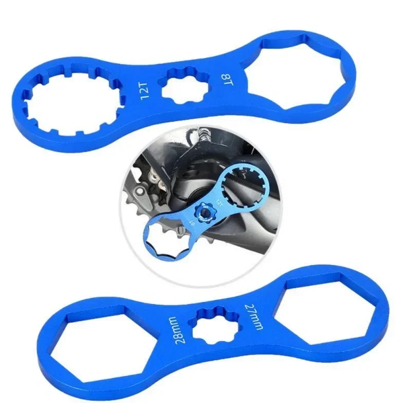 Ferramenta de Reparo para Garfo Dianteiro de Bicicleta em Alumínio, Chave de Desmontagem para Garfo Dianteiro MTB XCR XCT XCM RST 8/12T 27/28mm