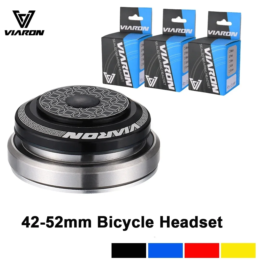 VIARON-MTB Mountain Bike Bowl Group, Aluminum Alloy Headset,Tapered Straight Fork Bearing,41.8-52mm,11/8 