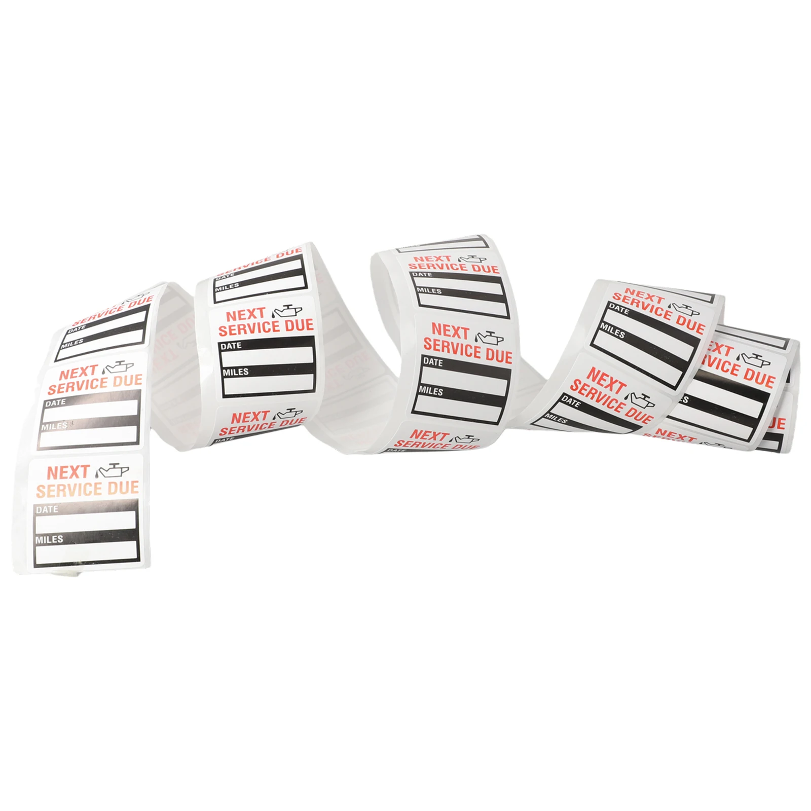 Car Oil Change Reminder Stickers 100 pcs per Roll Clear Repositionable Service Sticker for Vehicle Maintenance Tracking