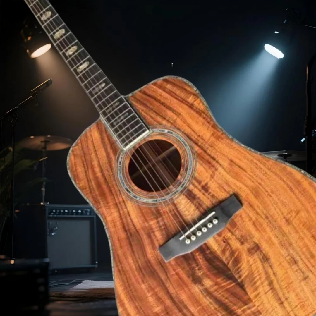 D45 نمط الغيتار الصوتية 41 بوصة خشب بني خشب الورد الجسم خشب الأبنوس الأصابع الصلبة الأعلى شحن مجاني #4
