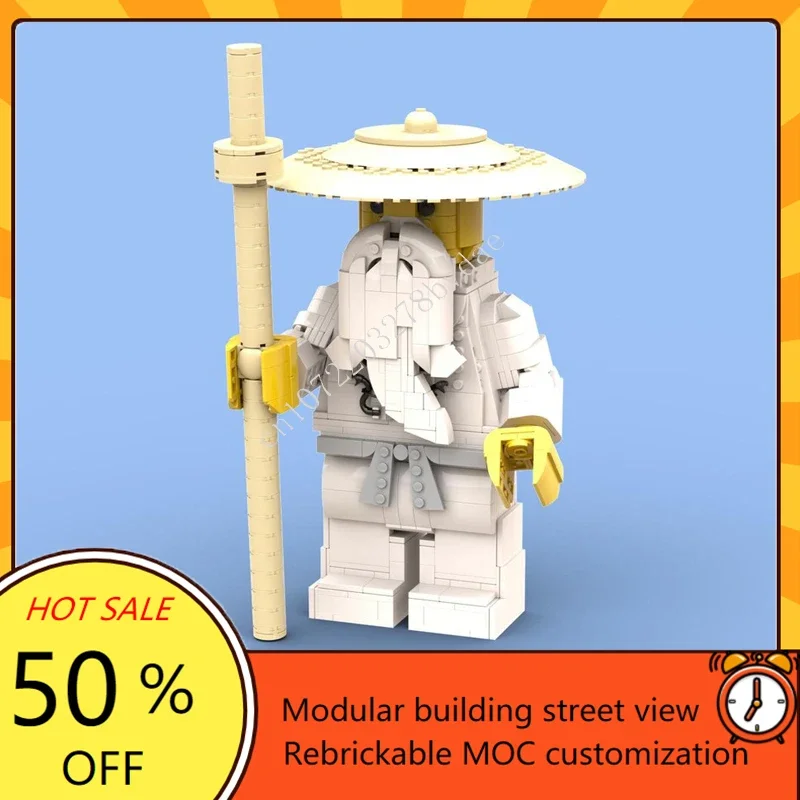 

892PCS MOC Sculptures Series Fisherman 6:1 Mega Figure Model Building Blocks Technology Bricks DIY Creative Assembly Toy Gifts