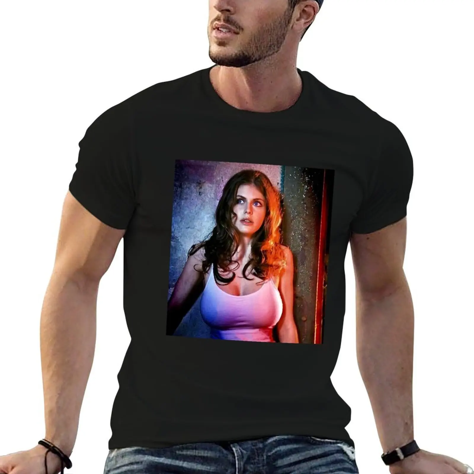 

Legend man t Daddario Thief Alexandra An T-Shirt American for Actress men Vintage shirts Adventure Lightning