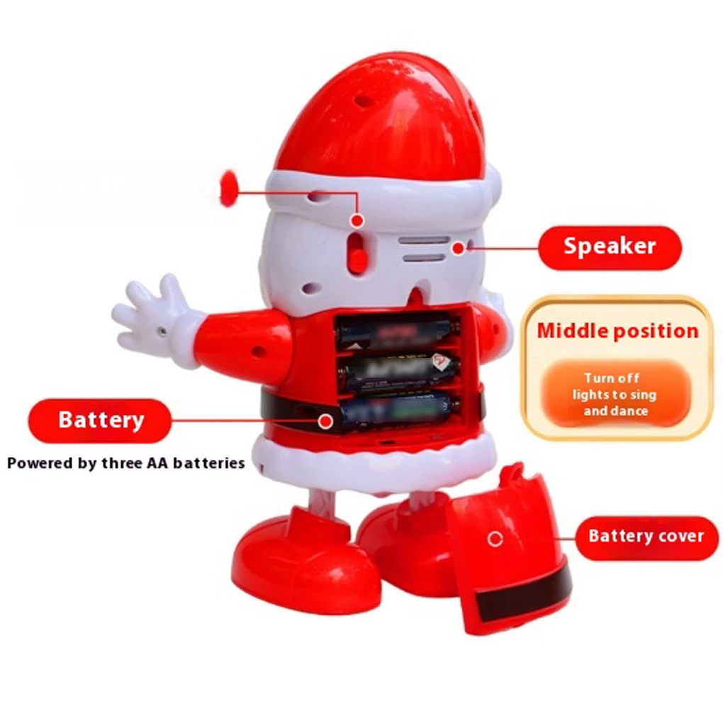 Batteria Babbo Natale, allegria natalizia rossa elettrica, festa danzante