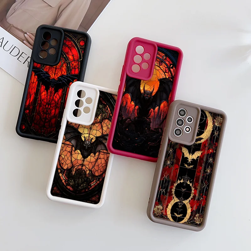 Creative Ancient Card Bat Pattern Phone Case for Motorola Moto Edge 50 Fusion 40 Neo E40 E32 G85 G84 G75 G54 G24 G05 Soft Covers