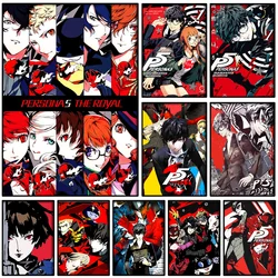 1PC Japanese Anime Persona 5 Poster Self-adhesive Art Waterproof Paper Sticker Coffee House Bar Room Wall Decor