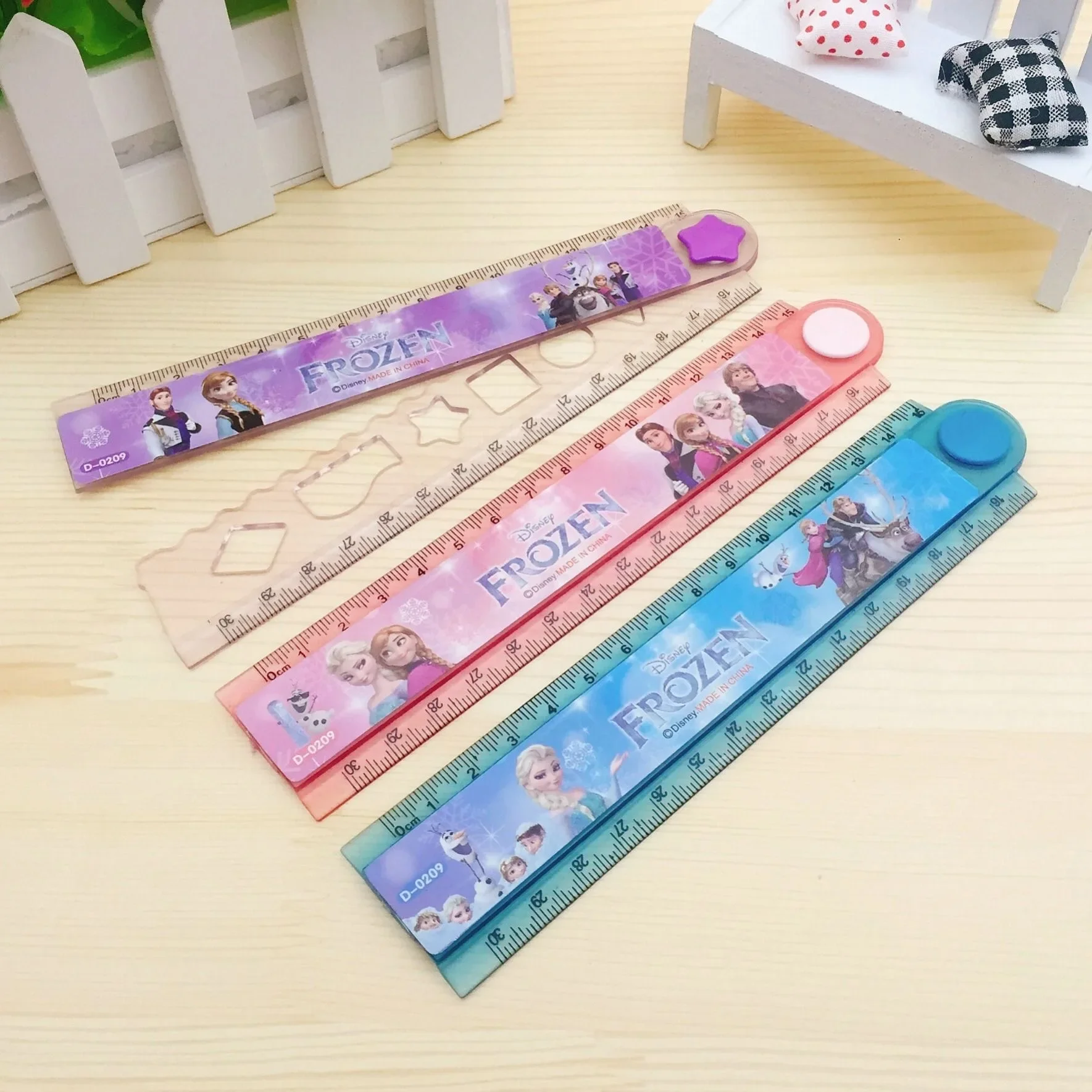 Disney Frozen Folding Ruler Cartoon 30cm Ruler Cute Elsa Wave Ruler School Office School Supplies Student Prize Gift Stationery