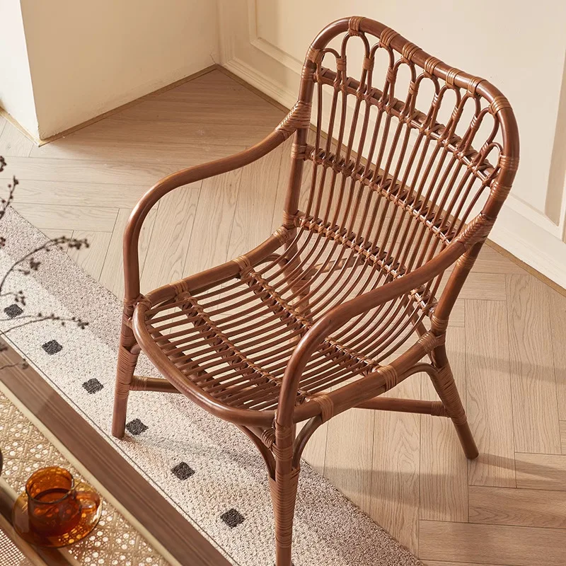 

Outdoor Factory Manufacturer Rattan Woven Lounge Chair Bistro Furniture Chair Dining Chair With White-black Double