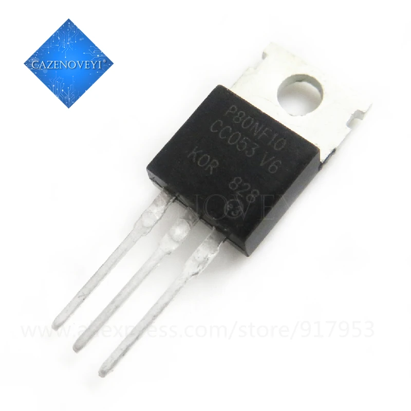 10pcs/lot STP80NF10FP P80NF10FP TO-220F In Stock