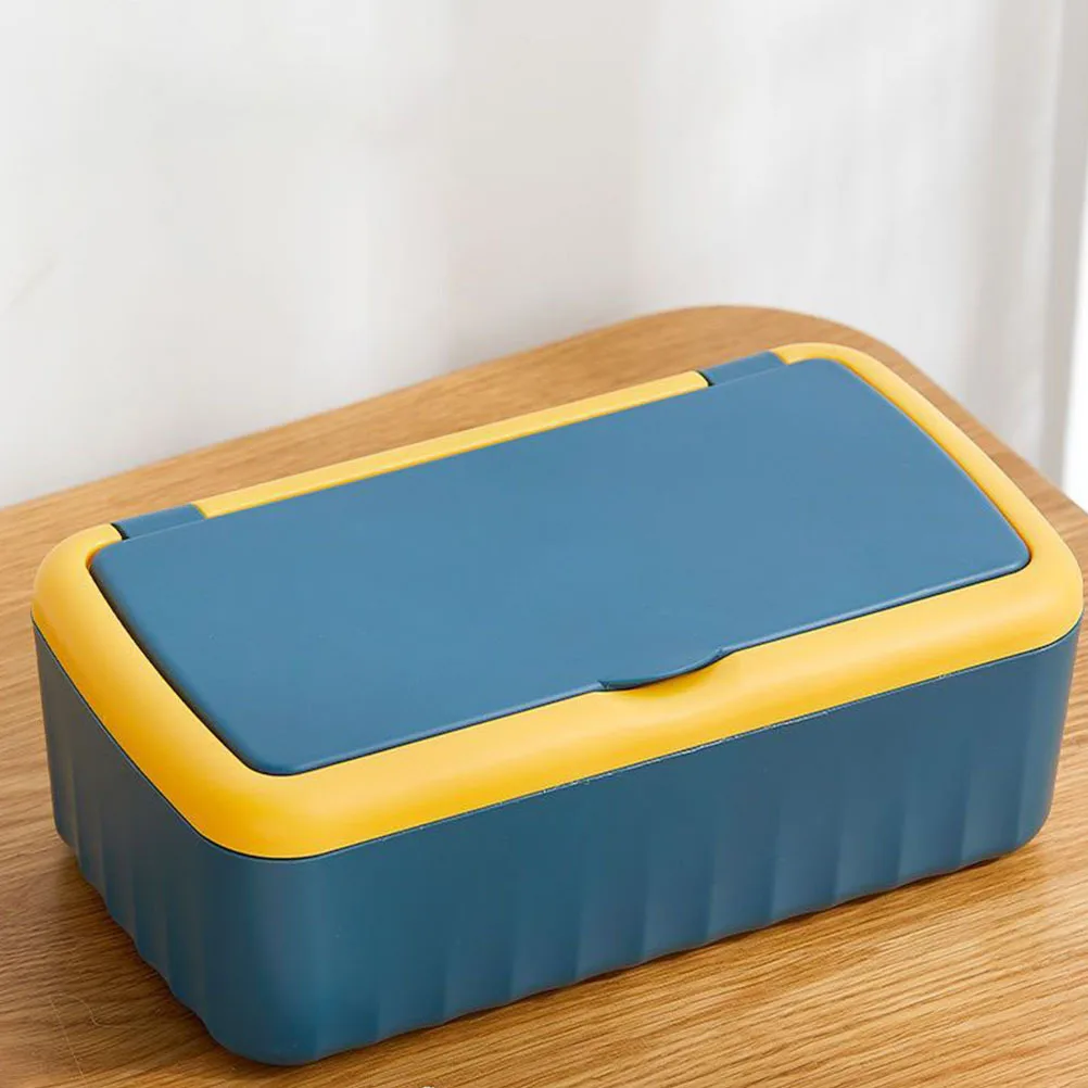 صندوق مناديل مبللة بسعة كبيرة، غطاء صندوق مناديل بلاستيكي مستطيل، منظم للمناديل، موزع مناديل الحمام، قابل لإعادة الاستخدام #2