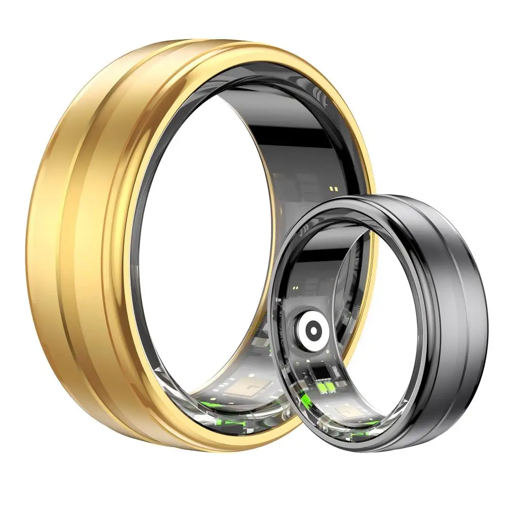

2025 New Smart Ring with Charging Case for Men Women, Heart Rate and Blood Oxygen Monitor, IP68 & 5ATM Waterproof, Sport Ring