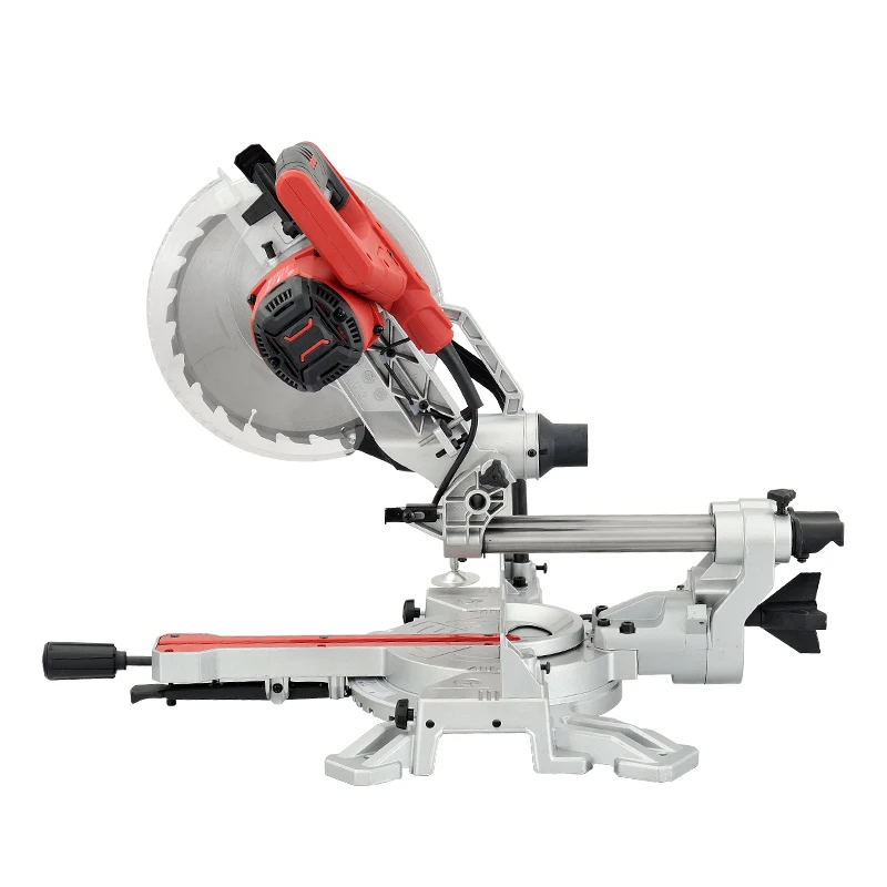 LUXTER 1800W 255mm(10 inch)  Compound Sliding Miter saw Single Bevel With  Mitre Saw For Woodworking And Aluminium Cutting