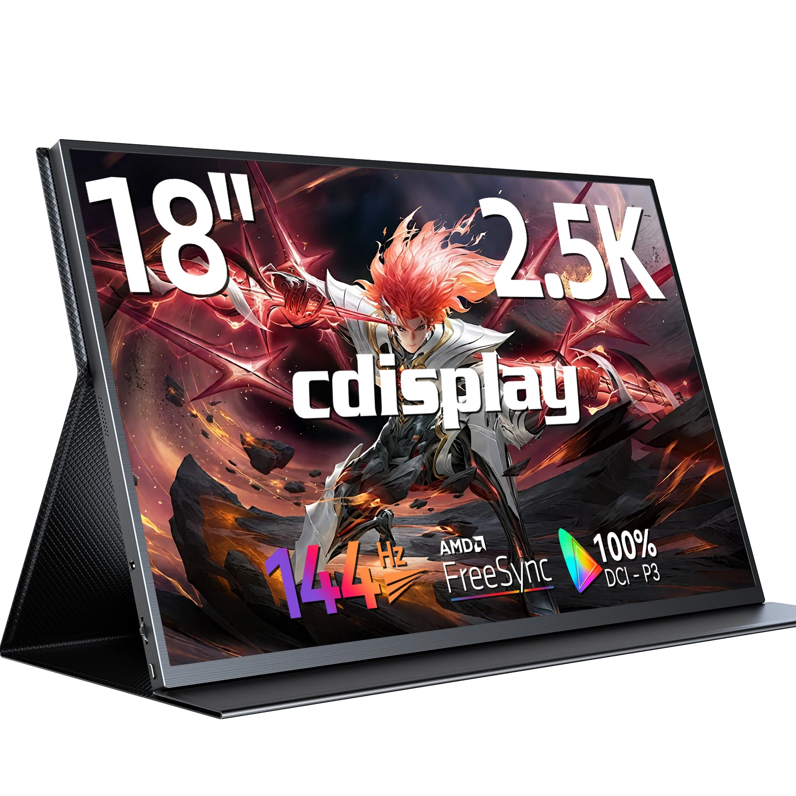 

Cdisplay 144Hz 2K Portable Gaming Monitor 18" 1600P 300Nit 100% DCI-P3 HDR Computer Monitor for Laptop PC Extended Screen Xbox