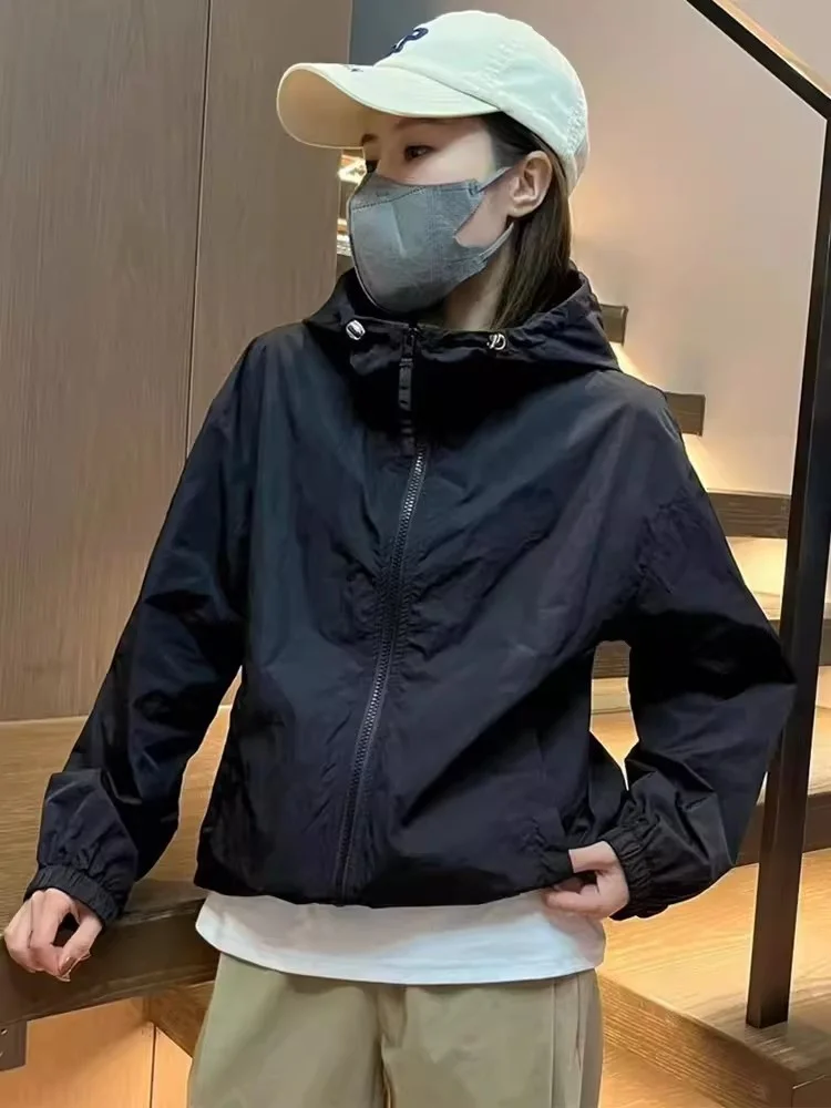

Women's Casual ort Length Sun Protection Jaet Thin Spor Top Spring Autumn Faionable Cact Size Outdoor Coat