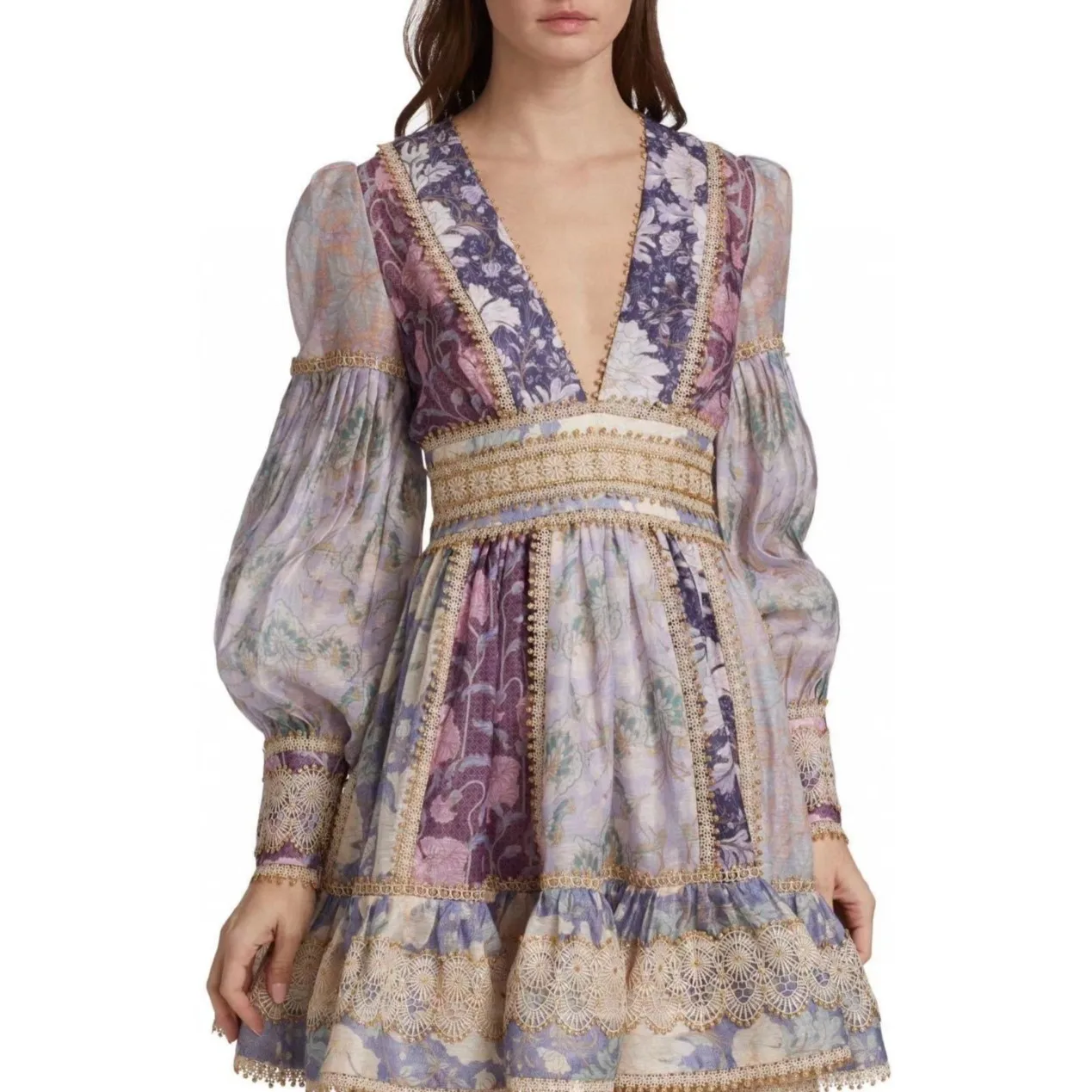 

Ele Beach Vaion Fairy Skirt Lace Trimmed Heavy Embroidery Spring Summer New Sle Gown Ladylike Polyester Fabric Long ...