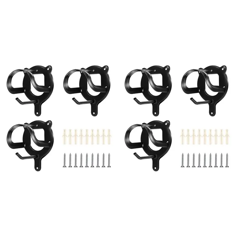 ABHS-6 Counts Horse Bridle Rack Bracket Bridle Hooks Tack Storage Halter Hanger Metal Holder With Tubes And Screw