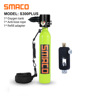 Smaco Scuba Diving Snorkel Reusable Mini Scuba Tank Oxygen Cylinder Diving Accessories Underwater Exploration Emergency Rescue