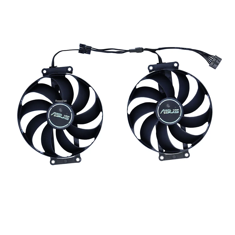 2Pcs/Set,Graphics Card Fan,T129215SU,PLA09215S12H,For ASUS DUAL RTX 3060Ti V2 MINI OC,For ASUS DUAL RTX 3060 V2 12GB Mini