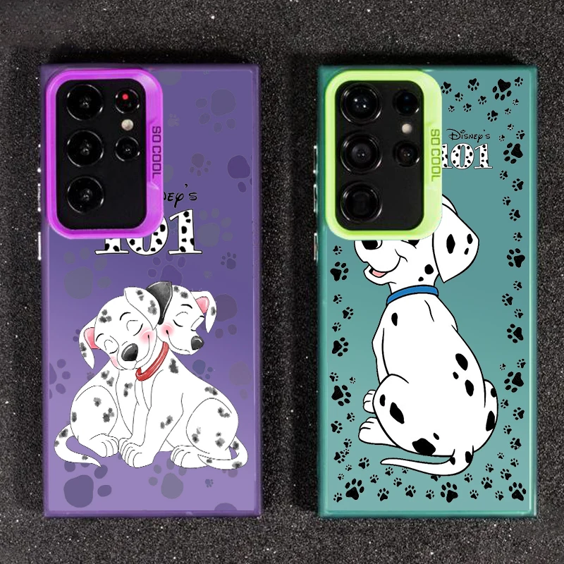 101 Dalmatians Cartoon For Samsung Galaxy S24 S23 S22 S21 S20 Note 20 Ultra Plus FE 5G Colorful Silver Cover Phone Case