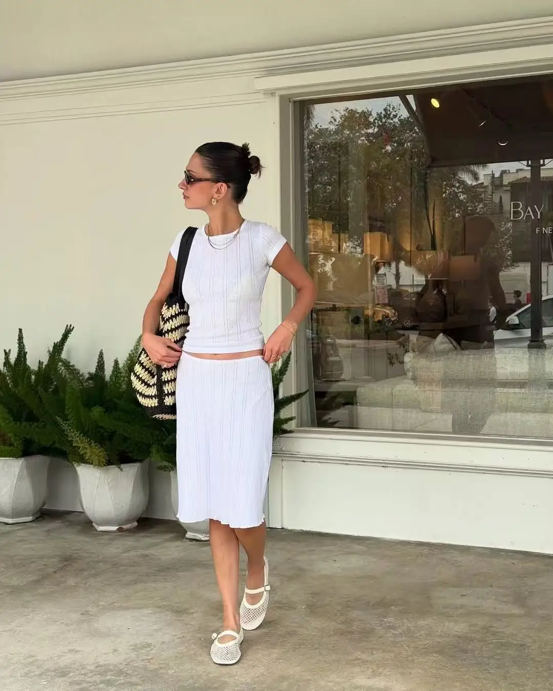 COU The Slip Skirt Black and White