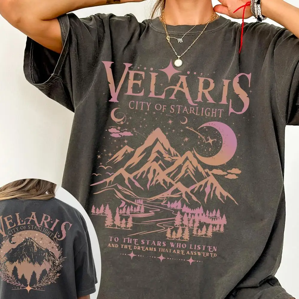 Women Cotton T Shirt City Of Starlight Shirt Book Lover Gift T Shirt Short Sleeve Shirt Fashion Crop Tops Funny Sweatshirt